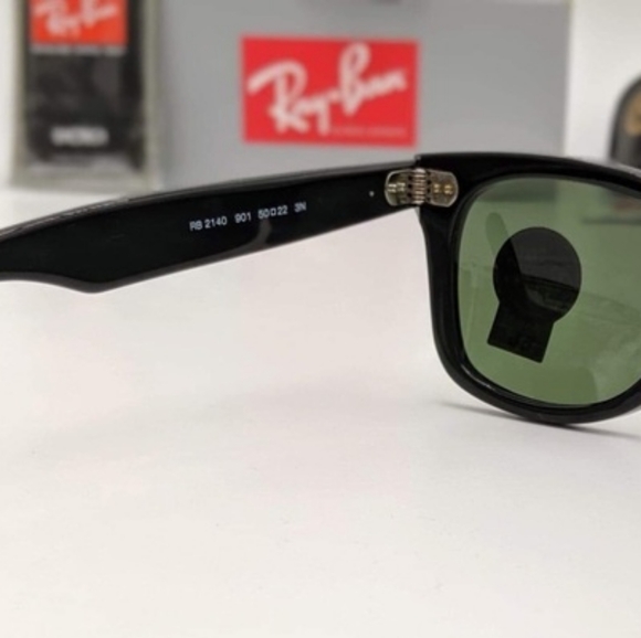 LIKE NEW RayBan Wayfarer RB2140 Black Ray ban sunglasses - Picture 8 of 16